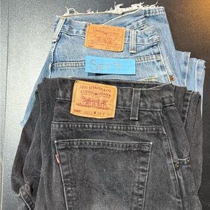 Levi's Denim Jeans in Blue and Black